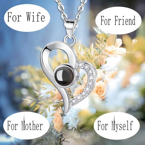 Vista 3 de Hantaostyle I Love You 100 Languages Necklaces for Women Mother's Day Gifts for WomenGirlDaughterWife