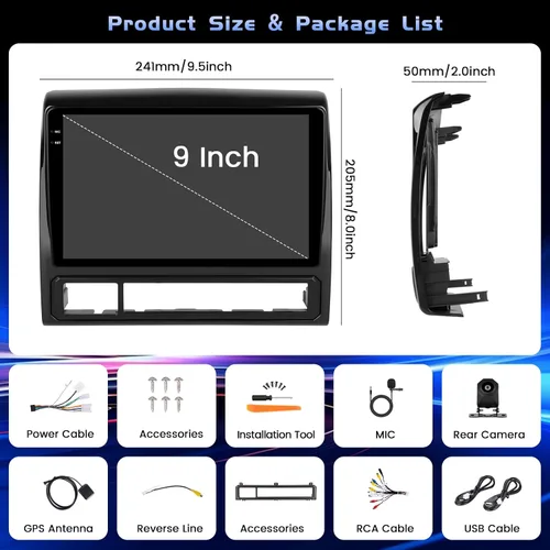 Vista 5 de 4G+128GB Android 15 Estéreo de coche para Toyota Tacoma 2005-2015