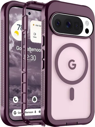 Vista 102 de Funda magnética para iPhone 17, protección resistente, color blanco antiguo