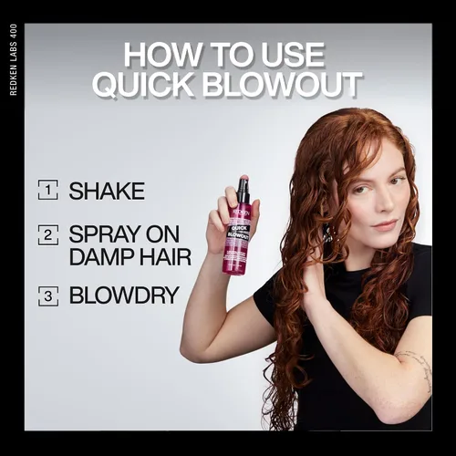 Vista 4 de Redken Spray Protector Térmico para Secado Rápido para Todos los Tipos de Cabello - Suaviza y Añade Brillo, Primer Ligero para Peinar con Protección