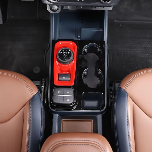 Vista 5 de TOYCIDFG Cubierta de marco para panel de cambio de marchas de automóvil compatible con Ford Maverick 2022-2024, kit de decoración de consola negro