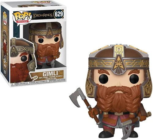 Vista 2 de POP El Señor de los Anillos - Figura de vinilo Gimli Funko POP (paquete con funda protectora compatible con POP Box), multicolor, 3.75 pulgadas