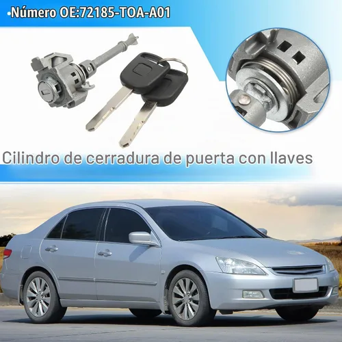 Vista 2 de X AUTOHAUX 1 Juego de cilindros de cerradura de puerta del lado del conductor con 2 llaves para Honda CRV 2012-2016 72185-T0A-A01