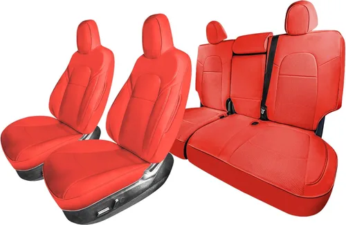 Vista 8 de FH Group Fundas de asiento de automóvil de ajuste personalizado hechas específicamente para Tesla Model Y Ultraflex 2020-2025, fundas de asiento