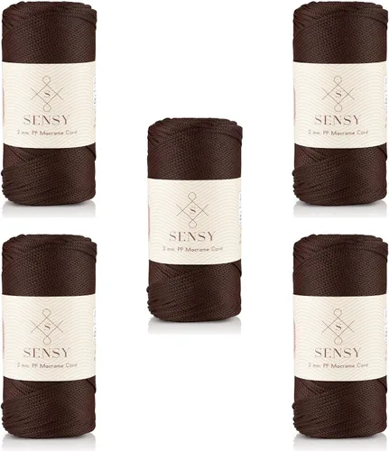 Vista 133 de Sensy Premium 2mm 229.5 metros de cuerda de poliéster 100% cordón de polipropileno Cordón de macramé 2mm Cordón para bolso de crochet Hilo