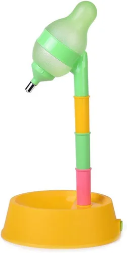 Vista 7 de NACOCO - Dispensador de agua para mascotas de pie, cuenco de pie para gatos y perros con poste desmontable, alimentación automática de agua, altura