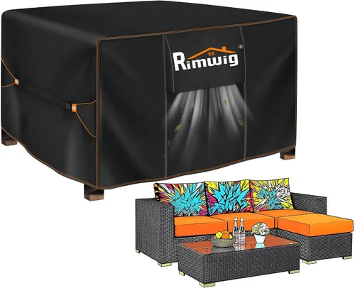 Vista 7 de Fundas extragrandes impermeables para juego de muebles de patio, liquidación de fundas para muebles de exterior, fundas para juego de sofá