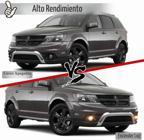 Vista 2 de Juego de luces antiniebla para Dodge Journey 2010-2020 con bombilla + cubierta de bisel negro, montaje de lámparas antiniebla de conducción