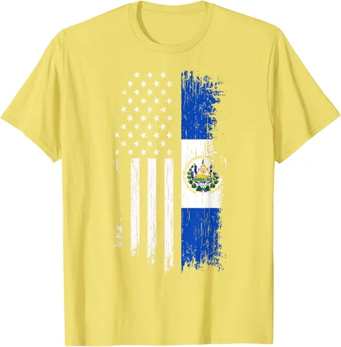 Vista 42 de Camiseta de la bandera de Estados Unidos salvadoreño - Camiseta de El Salvador USA