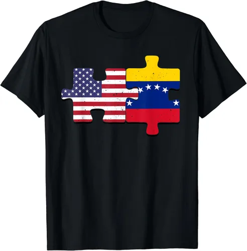Vista 2 de Camiseta Venezuela Venezuelan Roots, Negro