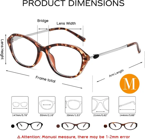 Vista 6 de FEISEDY Gafas de luz azul de moda rectangulares para mujer, marcos pequeños retro vintage, gafas de moda de los 90 cuadradas B0255