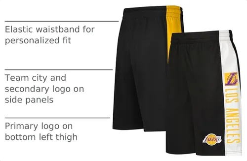 Vista 5 de Ultra Game Hombres - Pantalones cortos de baloncesto de malla oficiales de la NBA