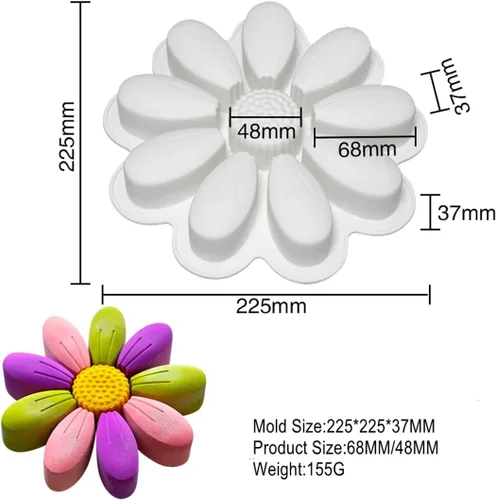 Vista 2 de mostsom Moldes de Chocolate de Girasol para Hacer en Casa (DIY), Moldes de Silicona para Dulces, Bandejas Antiadherentes para Hornear Galletas