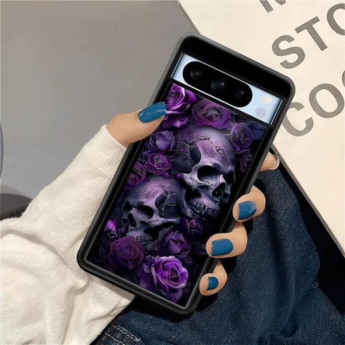 Vista 1187 de Compatible con Google Pixel 4A 5G Mobile Case Creative Acrylic Panel trasero Silicona Protección Grip especialmente diseñado para Google Pixel 4A 5G