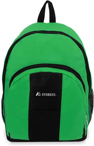 Vista 2 de Everest Equipaje Mochila con frontal y bolsillos laterales, verde esmeraldanegro ), BP2072-EMGRNBK