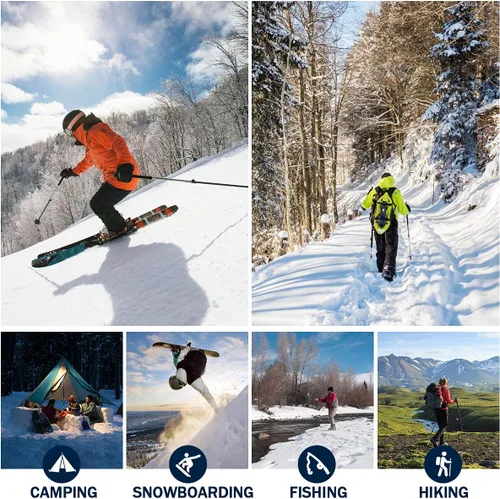 Vista 6 de Postropaky - Pantalones de esquí de nieve para mujer, impermeables, aislados, softshell, snowboard, cierre inferior de pierna