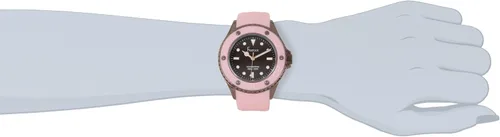 Vista 2 de Freelook HA9035-5C Aquajelly Correa de silicona rosa con bisel marrón reloj para mujer, Rosado, Japonés