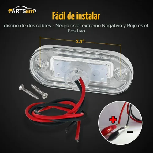 Vista 4 de Luces LED de cortesía de 3 pulgadas, 4 unidades, para yates, botes, escaleras, jardines, lente transparente