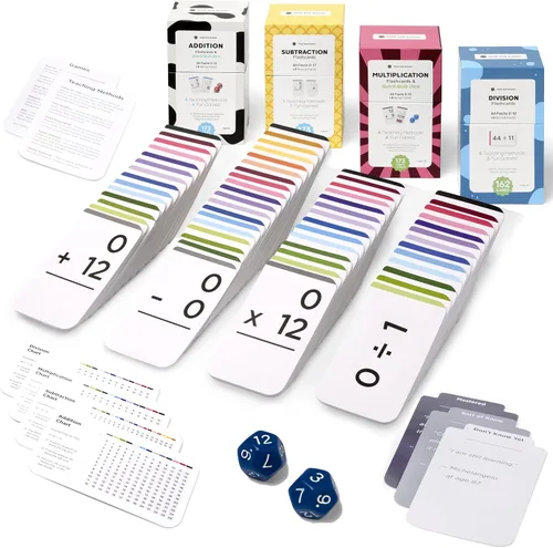 Vista 7 de Juego de Tarjetas Flash de Matemáticas Galardonado: 600 Datos para Suma, Resta, Multiplicación y División - 10 Divertidos Juegos de Aprendizaje