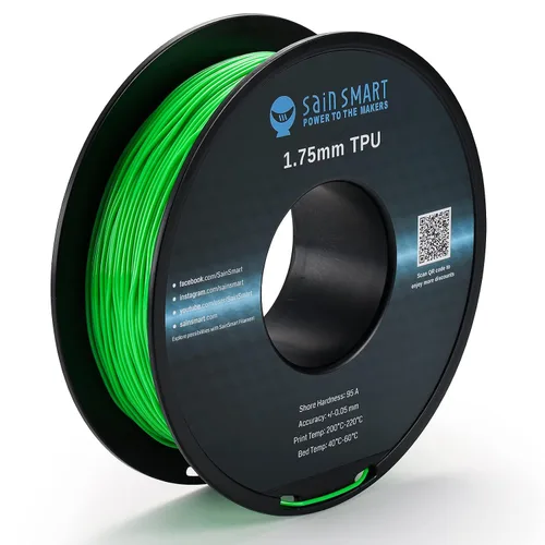 Vista 13 de SainSmart - Filamento de impresión 3D flexible de TPU, 1.75 mm, 0.8 kg, precisión dimensional +/- 0.05 mm, Kaoss Violeta