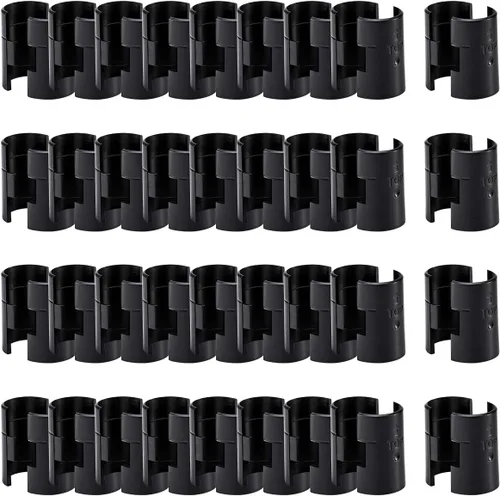 Vista 10 de 8 clips de alambre de metal para estantería de poste de 1 pulgada, 4 pares de reemplazos de plástico