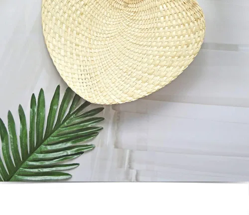 Vista 9 de TJCGCKK - Ventilador de paja tejida hecha a mano para verano, ventilador de mano de ratán, rafia, caña de caña, ventilador de paleta manual natural