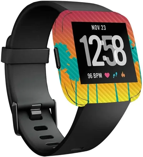 Vista 15 de MightySkins Piel de Fibra de Carbono para Fitbit Versa – Madera abstracta Protectora y duradera Acabado de fibra de carbono texturizada Fácil