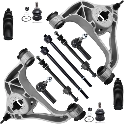 Vista 105 de Detroit Axle - Kit de extremo de 12 piezas para Ford Explorer Mercury Mountaineer 1998-2001 1999 2000, 2 brazos de control delanteros superiores