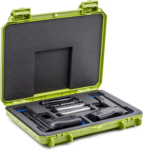 Vista 16 de Evergreen Funda protectora compacta discreta con bloqueo de 2 pistolas y 4 cargadores - CCW/seguro de viaje/especificaciones