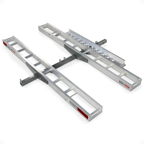 Vista 10 de Porta bicicleta/motocicleta Black Widow amc-400 gancho montado deportivo Roll-on / off, self-storing ramp, anti-wobble, youth bike adapter, car