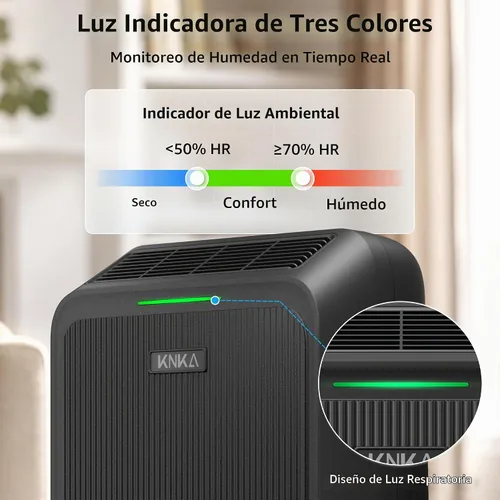 Vista 7 de KNKA 2500 Ft² Max 34 Pints Dehumidifier for Basement with Drain Hose, Black