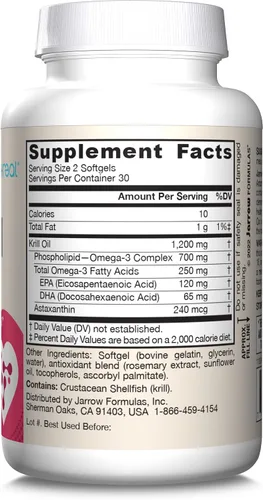 Vista 10 de Aceite de krill de Jarrow Formulas , NKO60, 1, 1