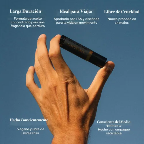 Vista 6 de Pure Instinct CAPTIVATE The Original - Perfume de aceite esencial con infusión de feromonas, colección para hombre, listo para la TSA