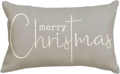 Vista 16 de RABUSOFA Fundas de almohada de Navidad con mensaje de Feliz Navidad, decoraciones para el invierno, fundas de almohada decorativas, fundas