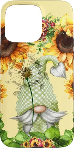 Vista 31 de Floral Sunflower Motif for Dandelion Lovers and Summer Gnome Case for iPhone 17