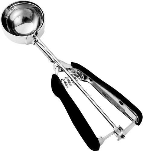 Vista 14 de HOMURE H Cookie Scoop 8 Tablespoon, 4 oz Ice Cream Scoop with Trigger Negro