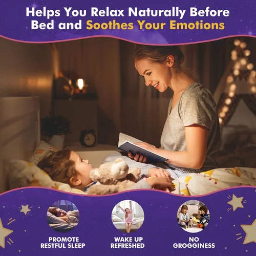 Vista 4 de Gomitas de glicinato de magnesio para niños mayores de 4 años y adultos, glicinato de magnesio 150/300 mg para sueño natural, relajación y apoyo