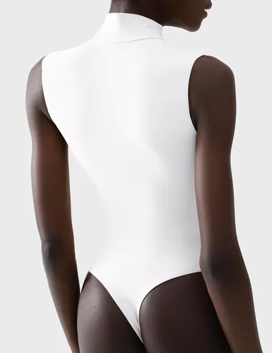Vista 4 de PUMIEY Body sin mangas con cuello alto falso para mujer, colección Sharp