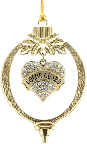 Vista 83 de Inspired Silver - Wrestling - Adorno de Navidad dorado - Adorno de árbol de Navidad con dije de corazón con circonita cúbica - Decoración colgante