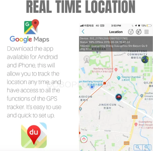 Vista 5 de Rastreador GPS - Mini grabadora activada por voz Grabación de audio en tiempo real WiFi/GSM