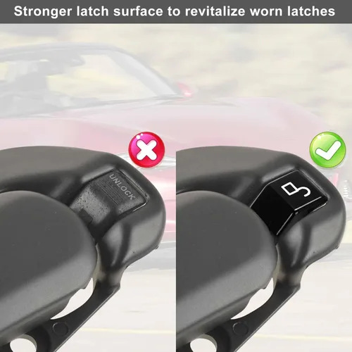 Vista 4 de Kit de reconstrucción de pestillo superior convertible para Mazda Miata Billet Aluminio (NEGRO)