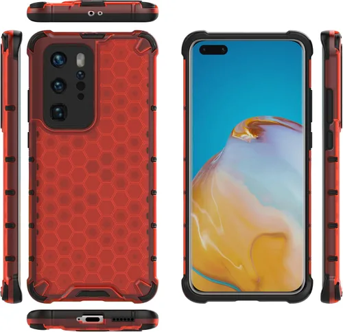 Vista 77 de Pzwoxukhov Funda compatible con Huawei Nova 3i, compatible con Huawei P Smart+ 2018 Honeycomb Anti-Drop Shock-Absorbing Case Negro