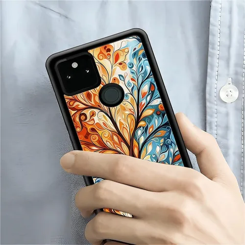 Vista 1068 de Compatible con Google Pixel 4A 5G Mobile Case Creative Acrylic Panel trasero Silicona Protección Grip especialmente diseñado para Google Pixel 4A 5G