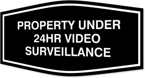 Vista 15 de Fancy Property - Señal de videovigilancia (cámara) de menos de 24 horas (negro) - Pequeño (paquete de 1)