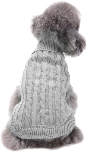 Vista 33 de CHBORCHICEN Suéteres de punto para perros pequeños, sudadera cálida para mascotas gatos, ropa de invierno, suéter de gatito y cachorro