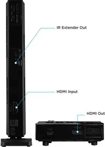 Vista 3 de Aries Home - Transmisor y receptor inalámbrico digital HDMI para transmisión de video HD 1080p con extensor remoto IR (NAVS500) - Paquete de 2