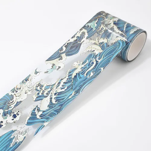 Vista 8 de Washi Tape - Cinta adhesiva decorativa de PET para manualidades, diarios, planificadores, suministros de álbumes de recortes, calcomanías de diseño