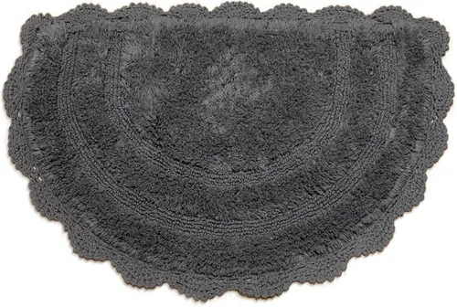 Vista 67 de Chardin home Alfombra de baño de ganchillo beige, alfombra de baño ovalada 100% algodón con borde de ganchillo artesanal hecho a mano, alfombra