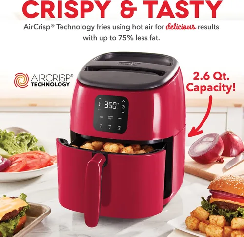 Vista 3 de DASH Tasti-Crisp - Freidora de aire digital con tecnología AirCrisp, ajustes preestablecidos, control de temperatura y función de apagado