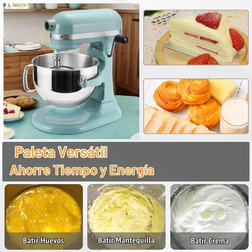 Vista 4 de Batidor plano de acero inoxidable para Kitchenaid 5/6 Qt Bowl-Lift Mixer